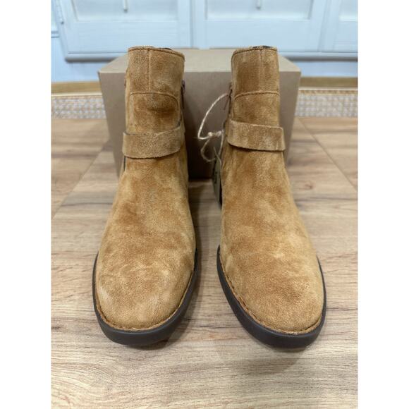 Born Women's Tori Boots Tan Camel Suede Size 8 NWOB Wraparound Straps Comfy - Picture 4 of 13